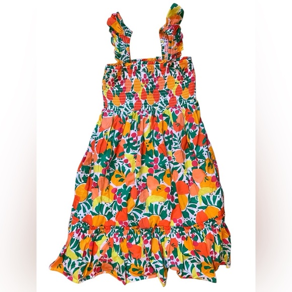 Crewcuts Other - Crewcuts Sun Dress - Smocked cotton top - Summer fruits pattern